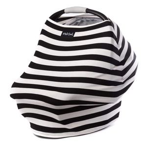 Milk Snob® Multi-Use Car Seat Cover in Black/White Stripe. PERFECT CONDITION